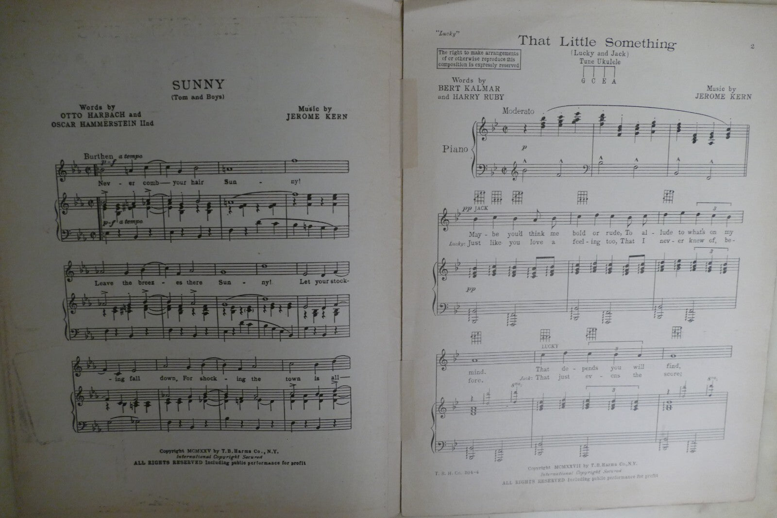 That Little Something 1927 by Jerome Kern and others from Lucky, T. B. Harms Co.