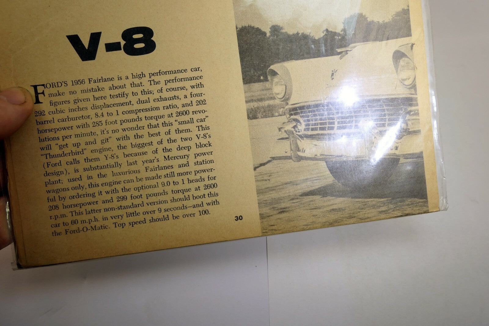 Ford 1956 Fairlane test Magazine clippings advertisement AD