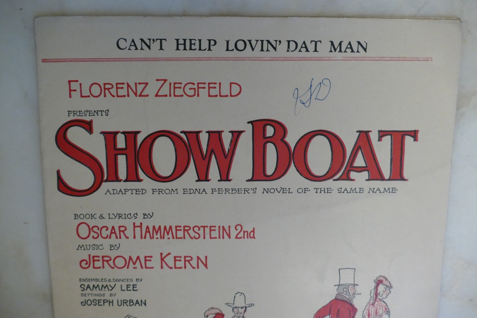 Can't help lovin' dat man sheet music 1927 by jerome kern from "show boat" musical