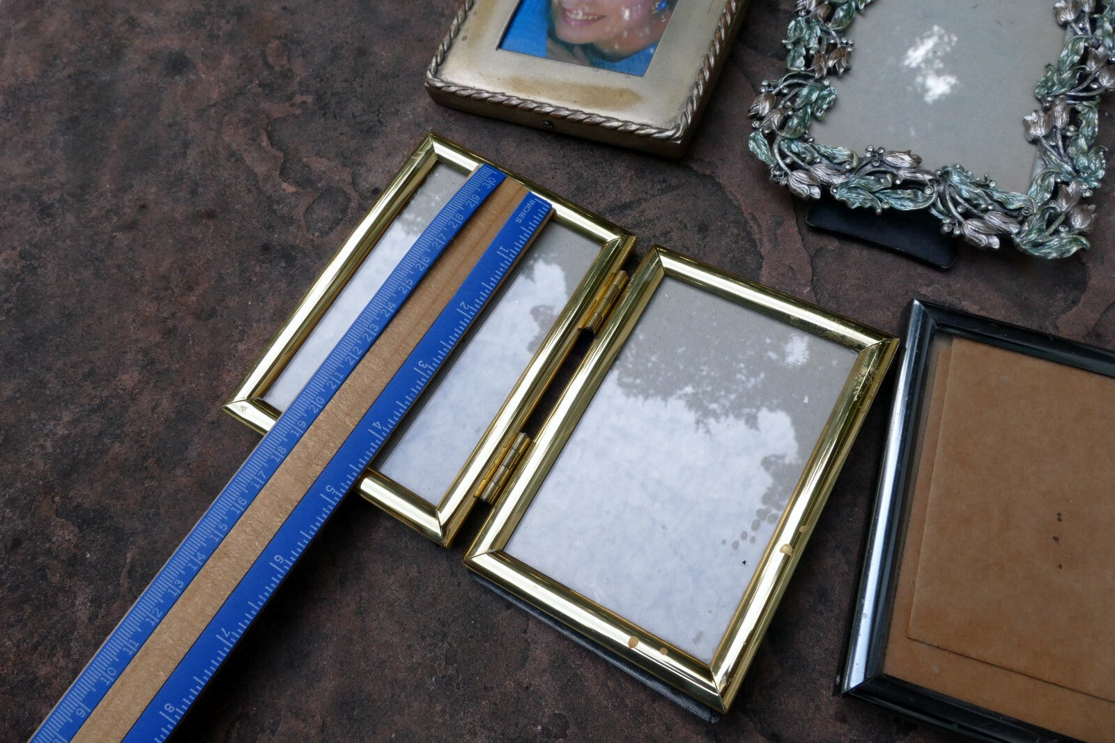Pack of 6 Metal Brass Ornate Picture Portrait Frame 3X4" Art Photo Mixed lot