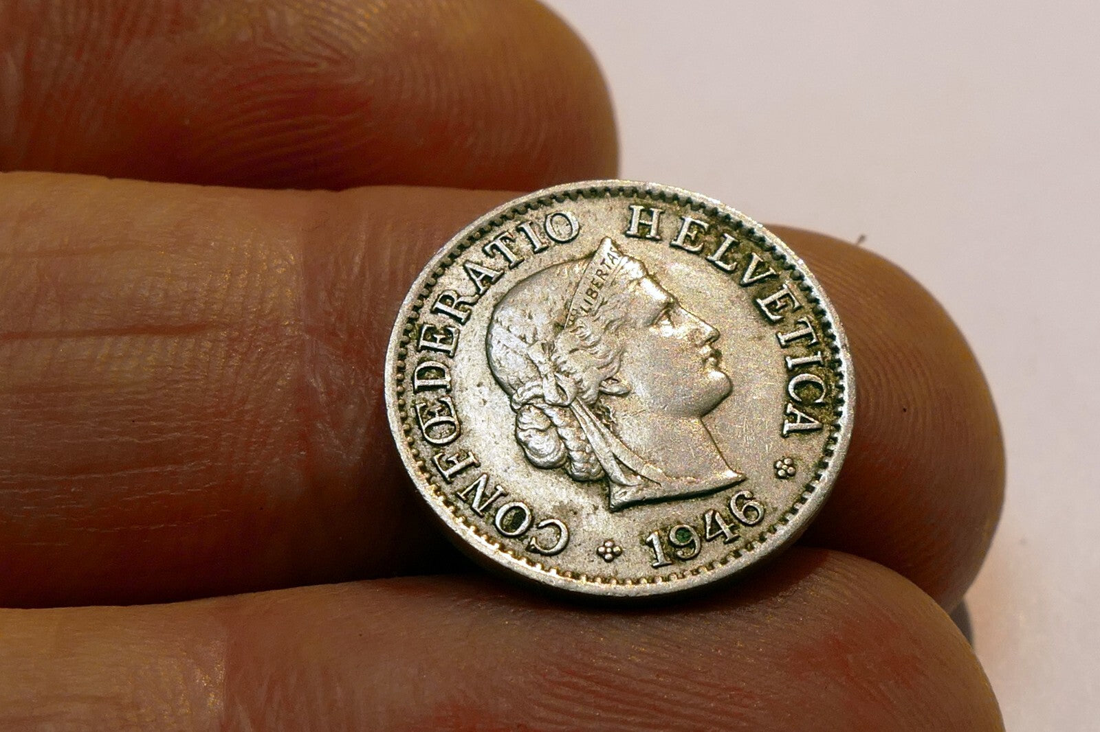 Coin Switzerland 1946 5 Rappen Confederatio Helvetica