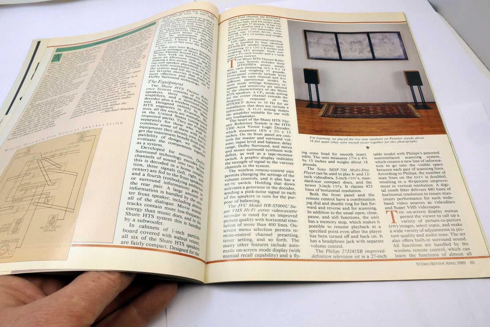 Stereo Review Magazine April 1989 Home Theater Surround sound Hi-Fi
