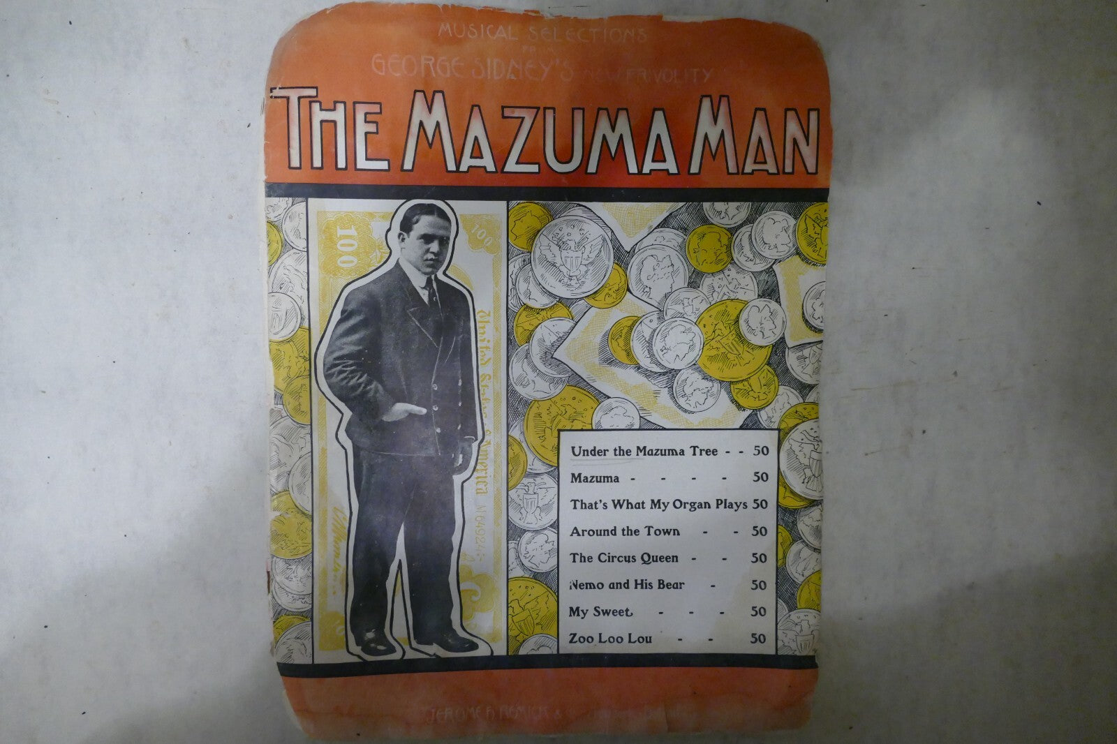 The mazuma man musical collection, sheet music 1907, by george sidney and wm j. mc kenna