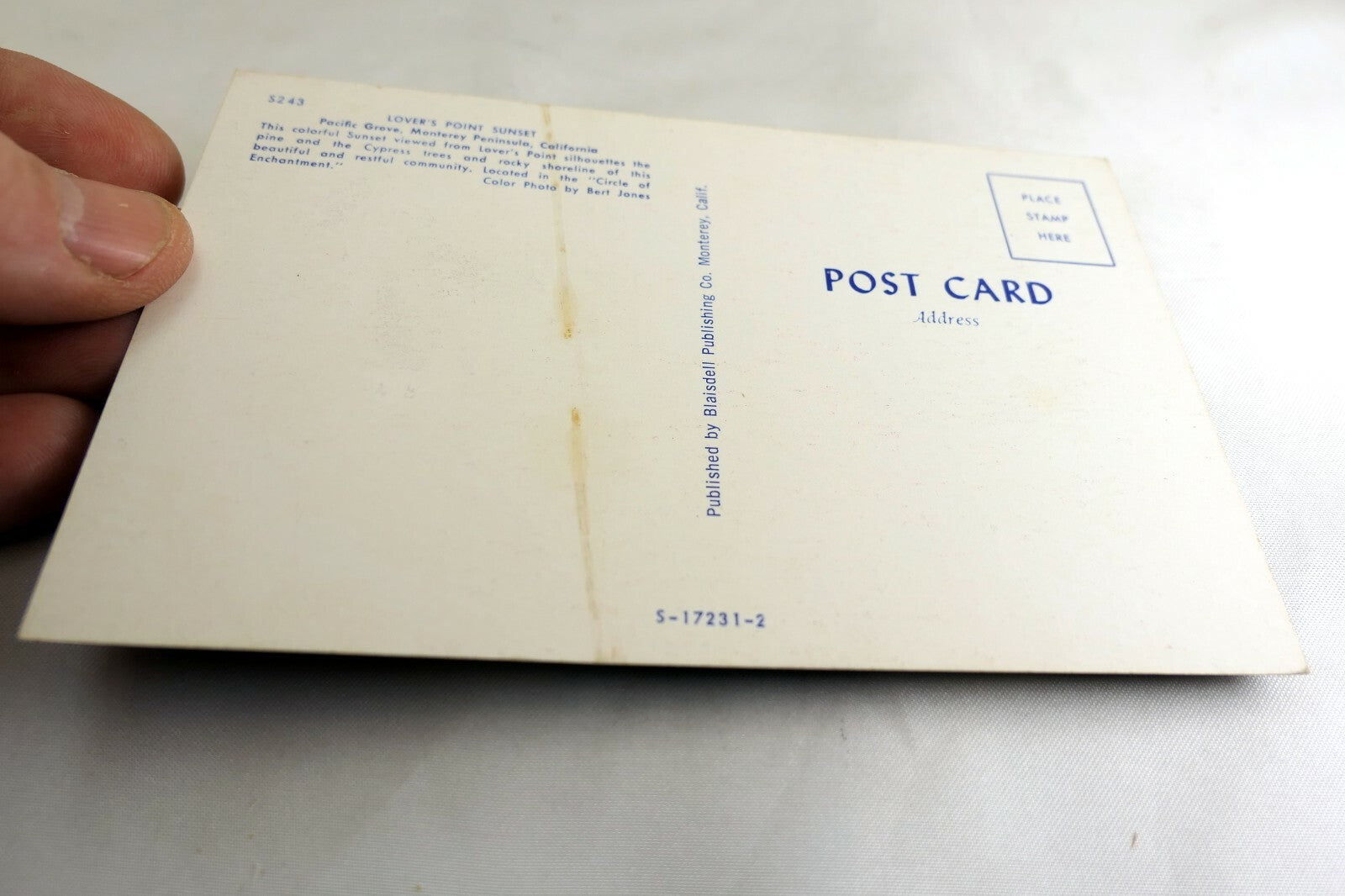 Lower's Point Sunset Monterey California USA Postcard vintage 1970's