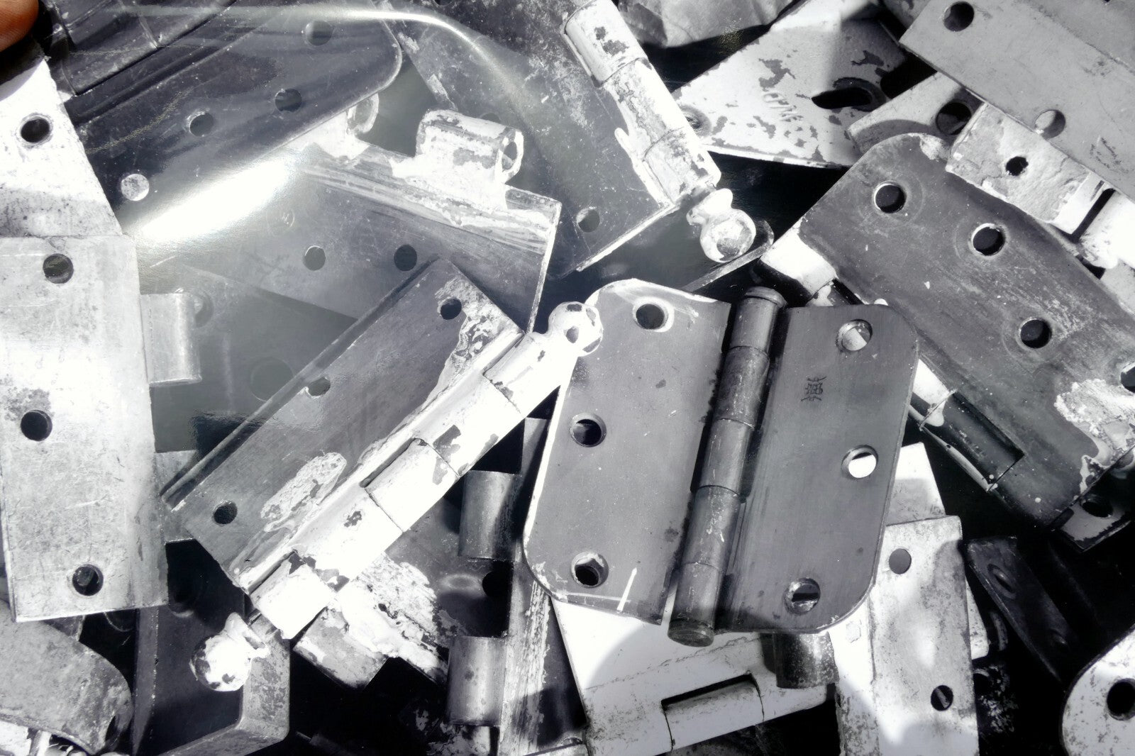 Old cabinet hinge 11x14" black & white picture photo san francisco usa