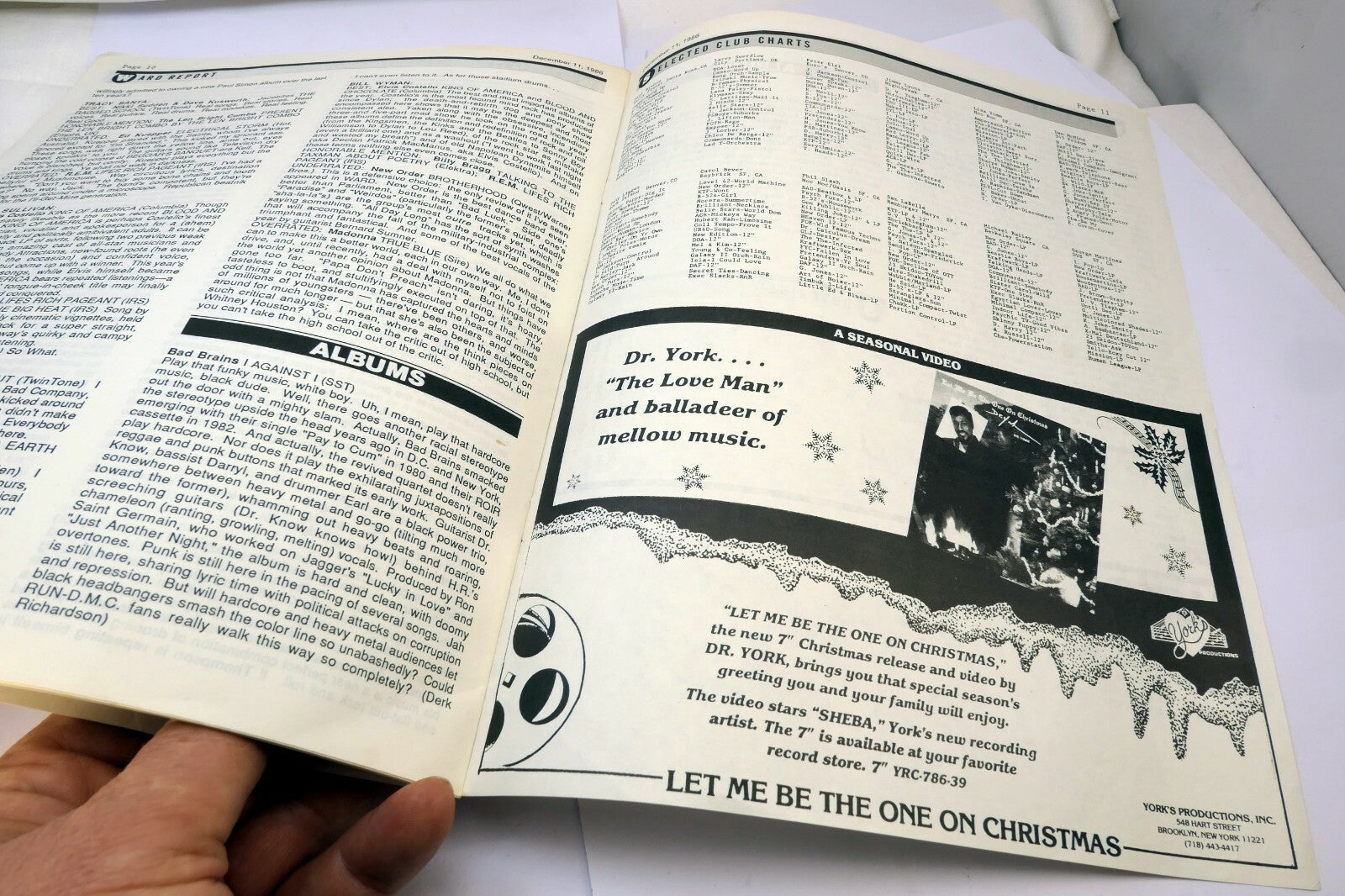 Ward Report December 1986 Best Underrated Albums Progressive Radio Rock Charts