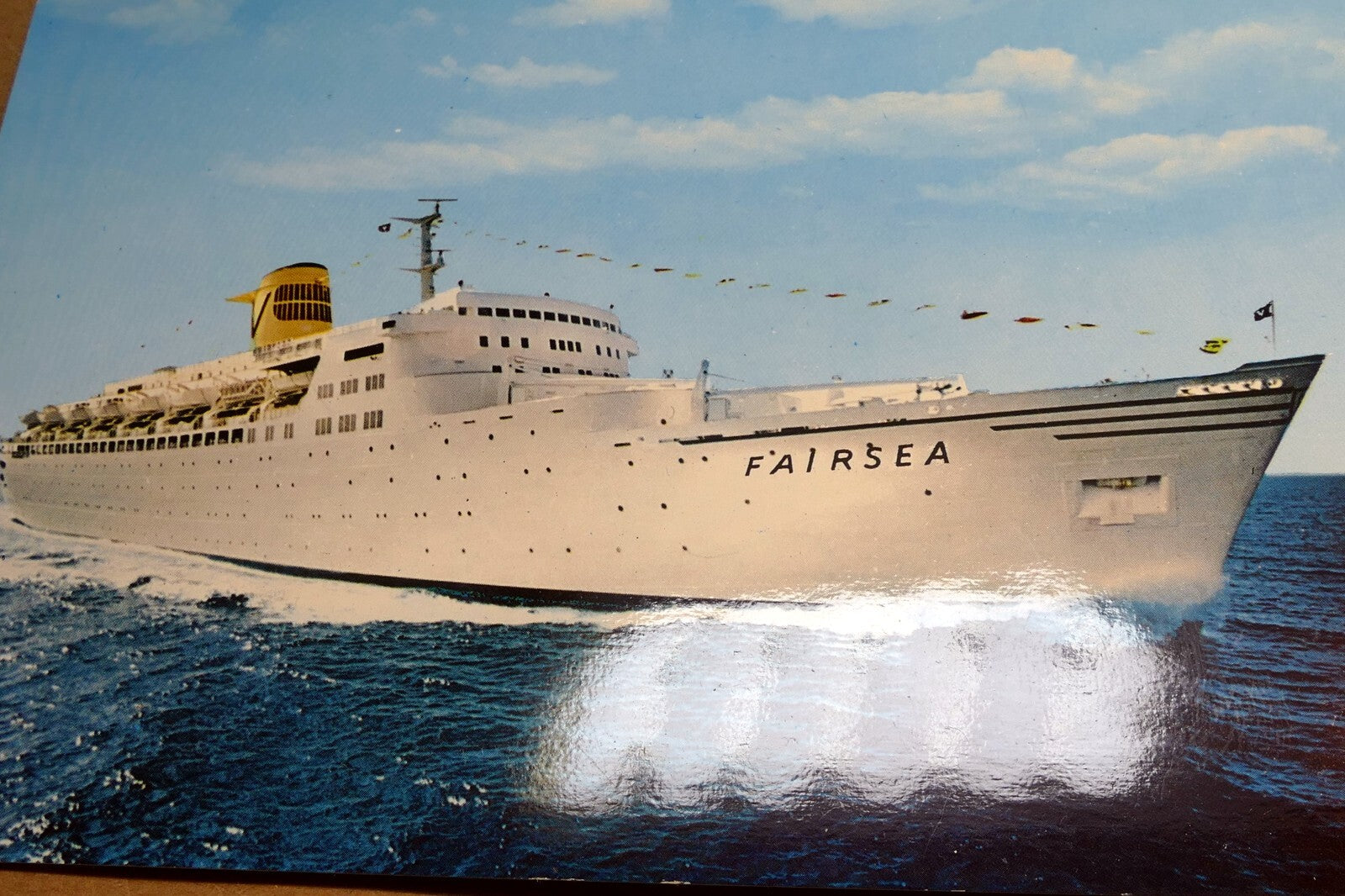 Uss fairsea sitmar cruises cruise ship passenger line liberian registry postcard