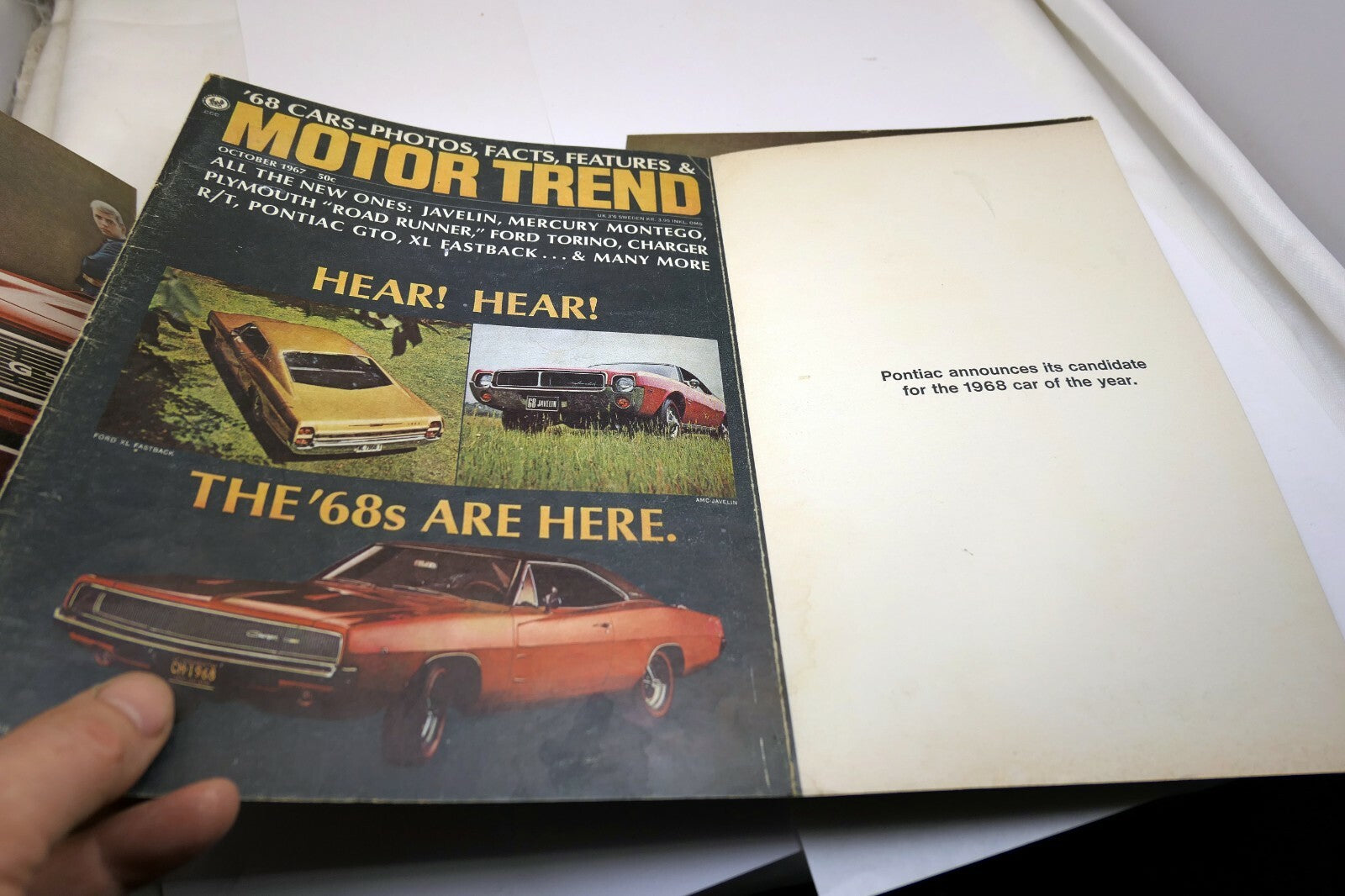 1968 Pontiac GTO 455 original magazine foldout ad advertisement Hot Rod