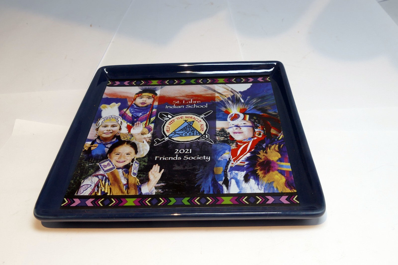 St. Labre Indian School 2021 Friends Society Square Trinket Dish plate wall art