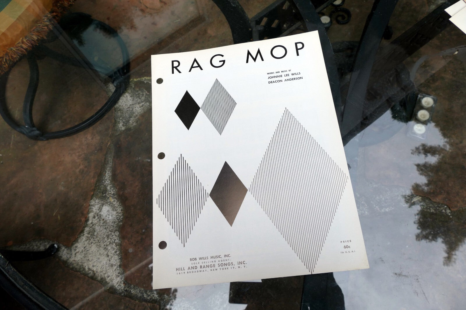 Rag Mop Johnnie Lee Wills Deacon Anderson  1950  Sheet Music Boys