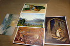 Germany austria unposted postcard lot pack of 5 people landscapes painted 1960's