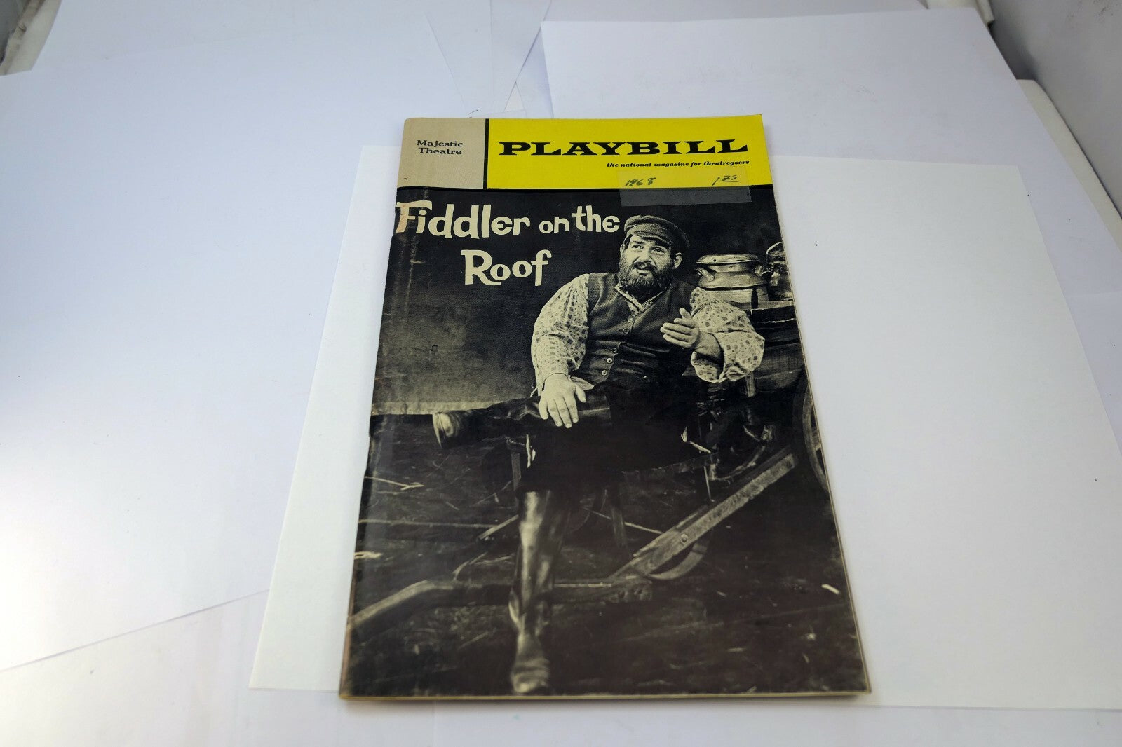 1967 Playbill: Fiddler on the Roof Majestic Theatre  magazine for Theatergoers