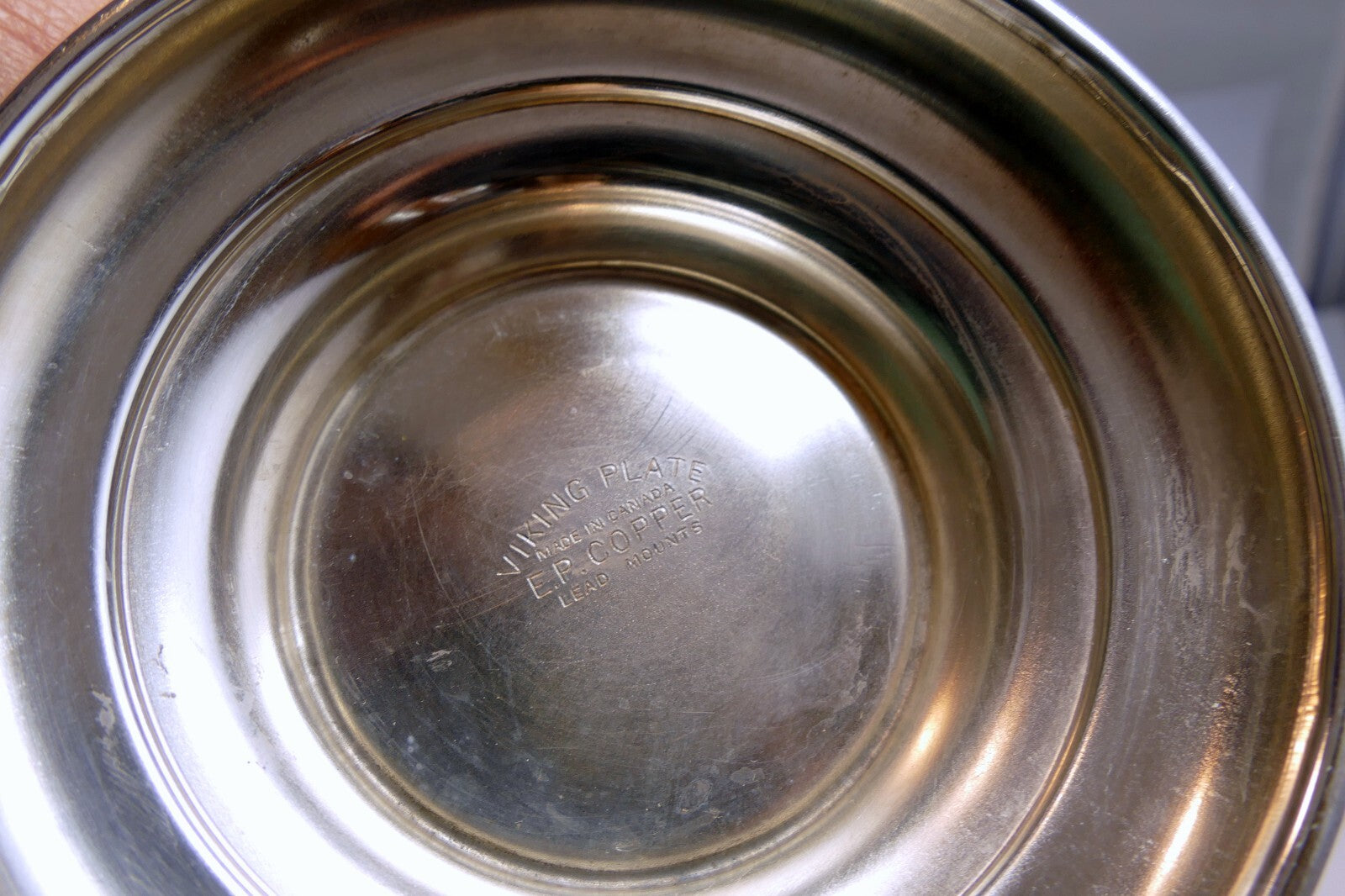 VIKING SILVER  PLATE E P COPPER TEAPOT made in Canada  Lead Mounted Tea