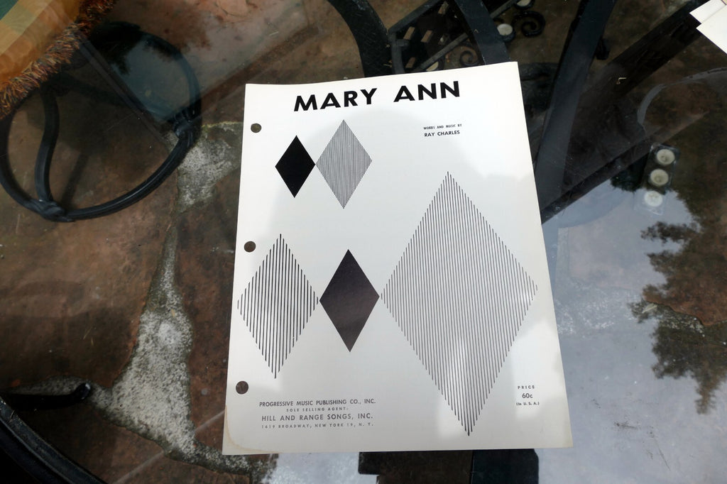 Mary Ann  Ray Charles  1956 Sheet Music