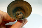 1.5" Solid Brass metal School Diner Bell with wooden handle vintage