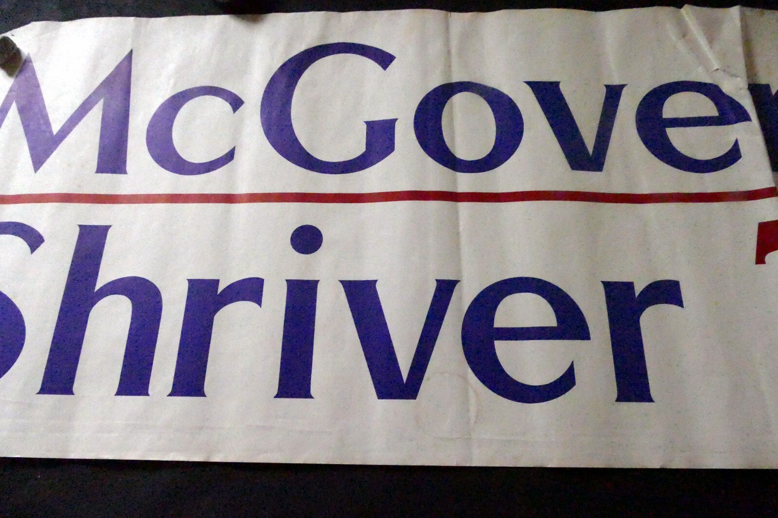 George McGovern Schriver 1972 presidential run poster political vintage