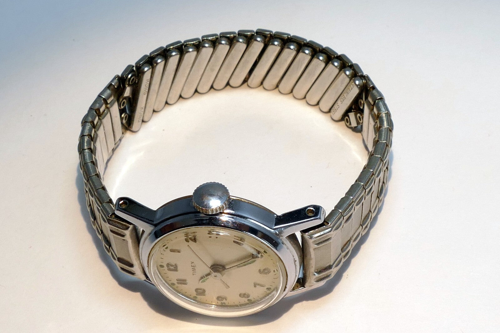 TIMEX LADIES WATCH WRISTWATCH Silver TONE - as found Untested  parts or repair