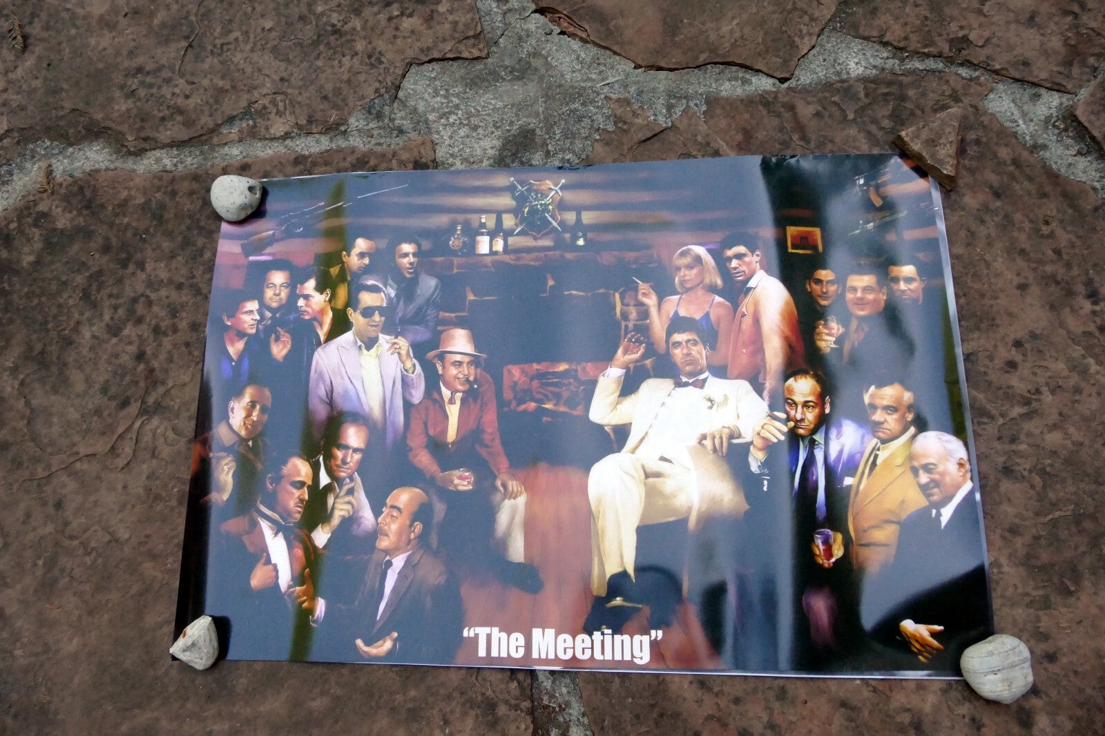 THE MEETING - TV & MOVIE GANGSTER Mafia Cosa Nostra 24x36" Large wall poster