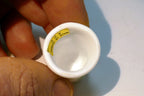 Porcelain Thimble Souvenir Pink Tulip Flower  gold rim