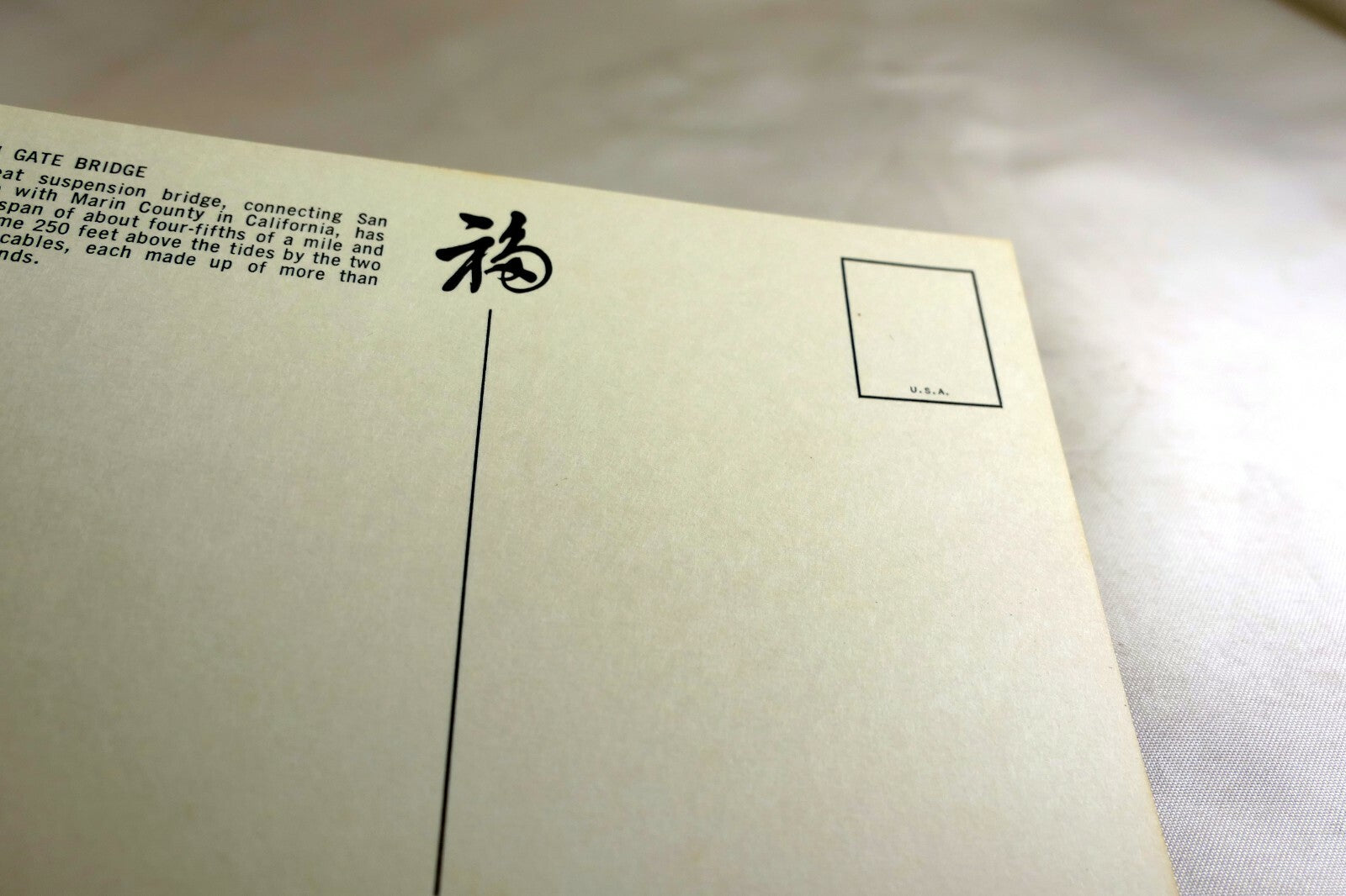 Golden Gate Bridge San Francisco  California USA Postcard 1970's