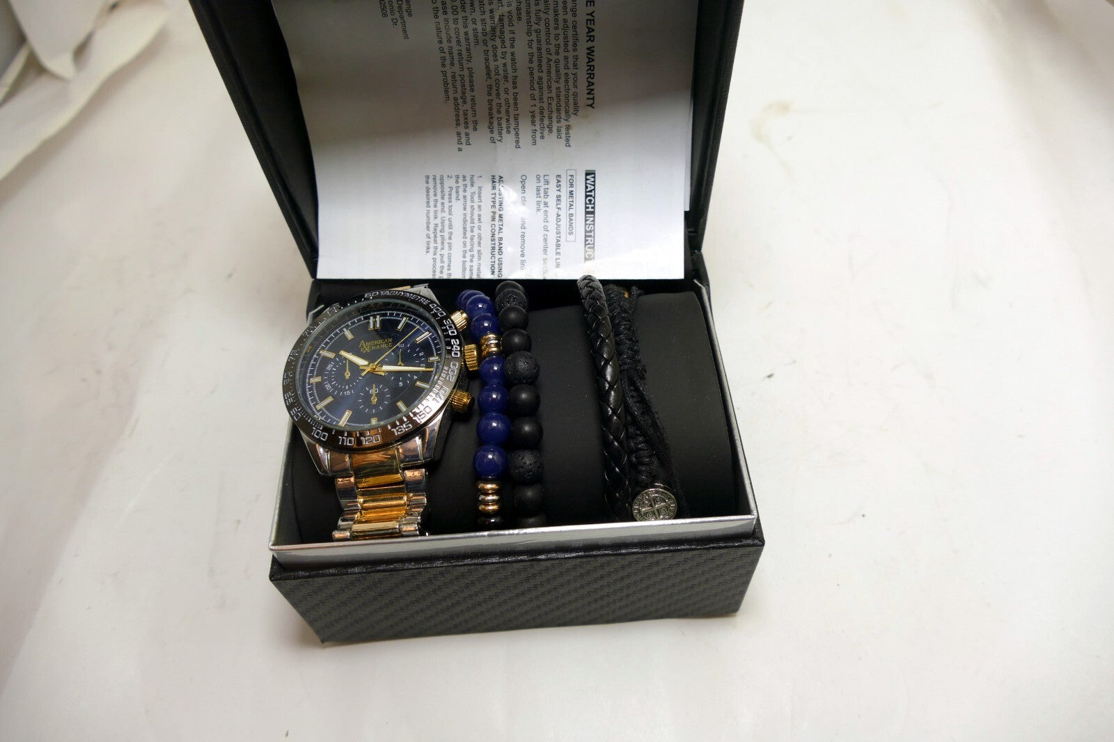 American Exchange 9796 Tachymeter Quartz Men's Watch Sz. 8 1/4"