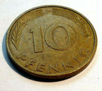 10 pfennig coin 1985 germany   federal republic oak leaf