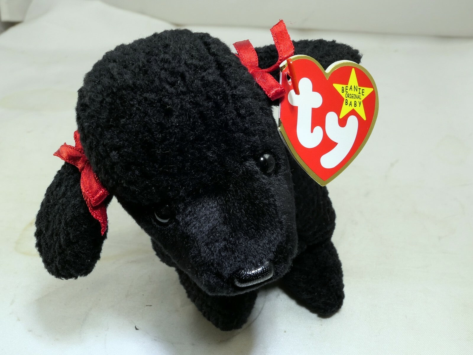 TY GIGI Beanie Baby  With Tag Year 1998 Plush Toy Dog puppy Poodle