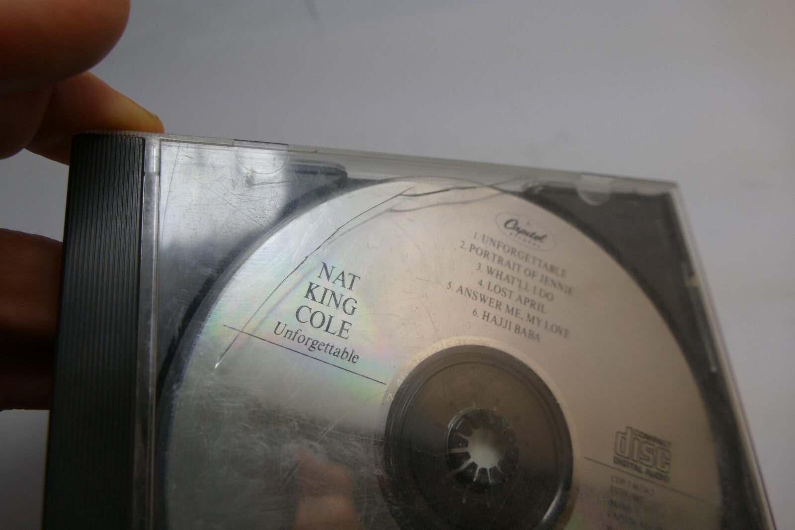 Nat 'king' Cole - Unforgettable CD (1989) Fair Condition  Capitol Records USA