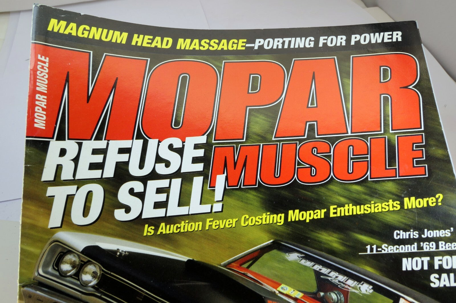 Mopar muscle magazine july 2005 magnum head massage, hemi intakes