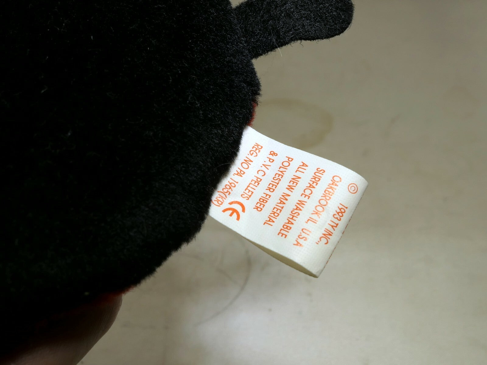 TY Lucky Beanie Baby With Tag Year 1993 ERROR  5-1-1995  Plush Toy Lady Bug