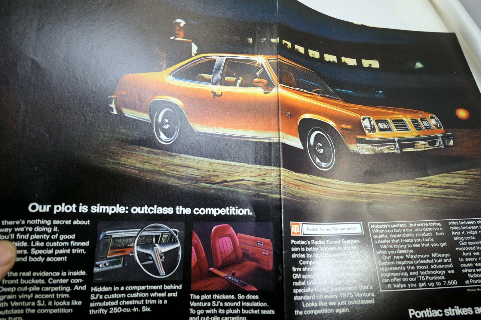 Pontiac 1975 Ventura SJ  Car Magazine clippings Advertisement  Ad
