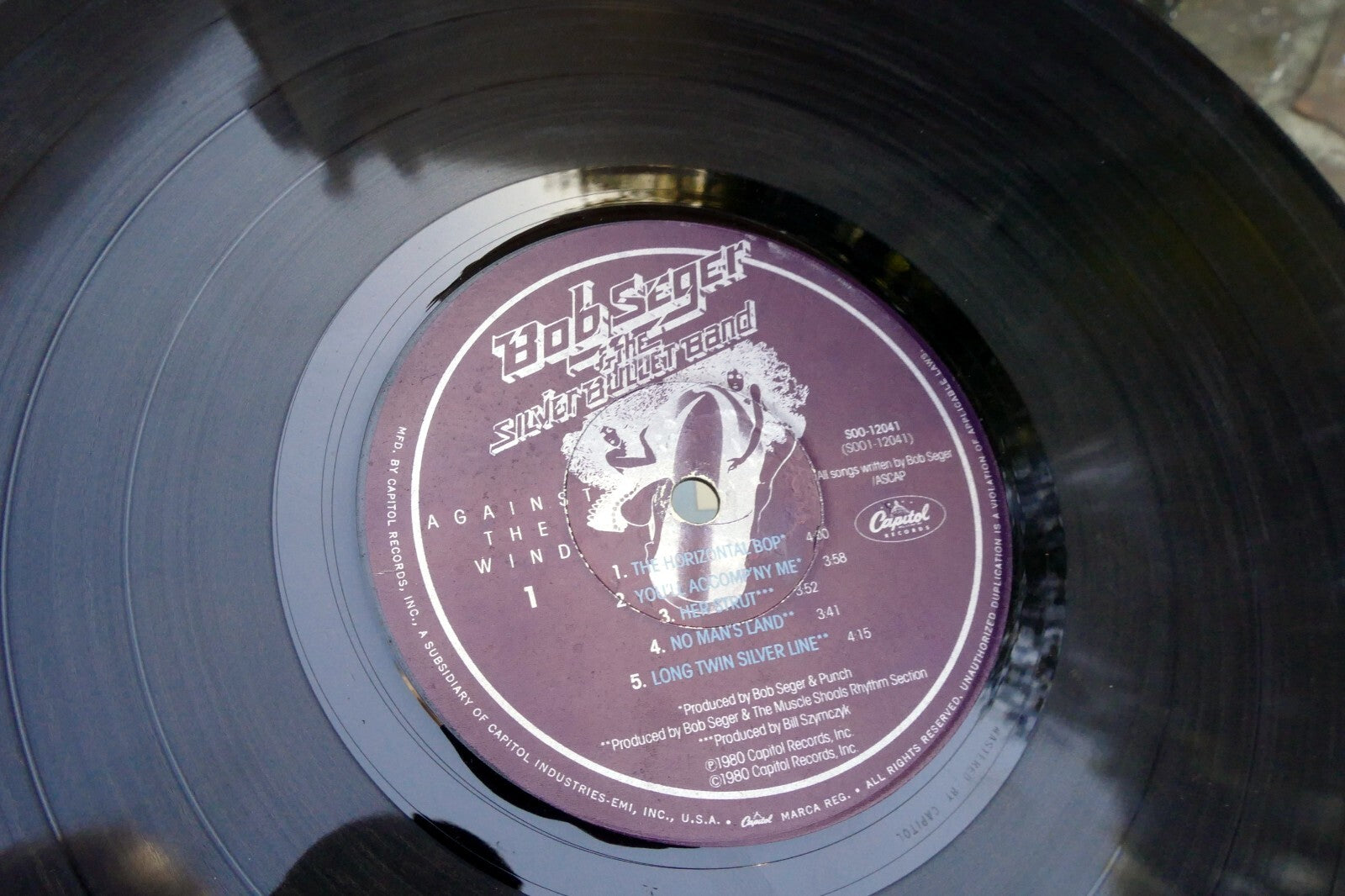 BOB SEGER AGAINST THE WIND LP Vinyl SOO 12041 1980 Original Capitol Records