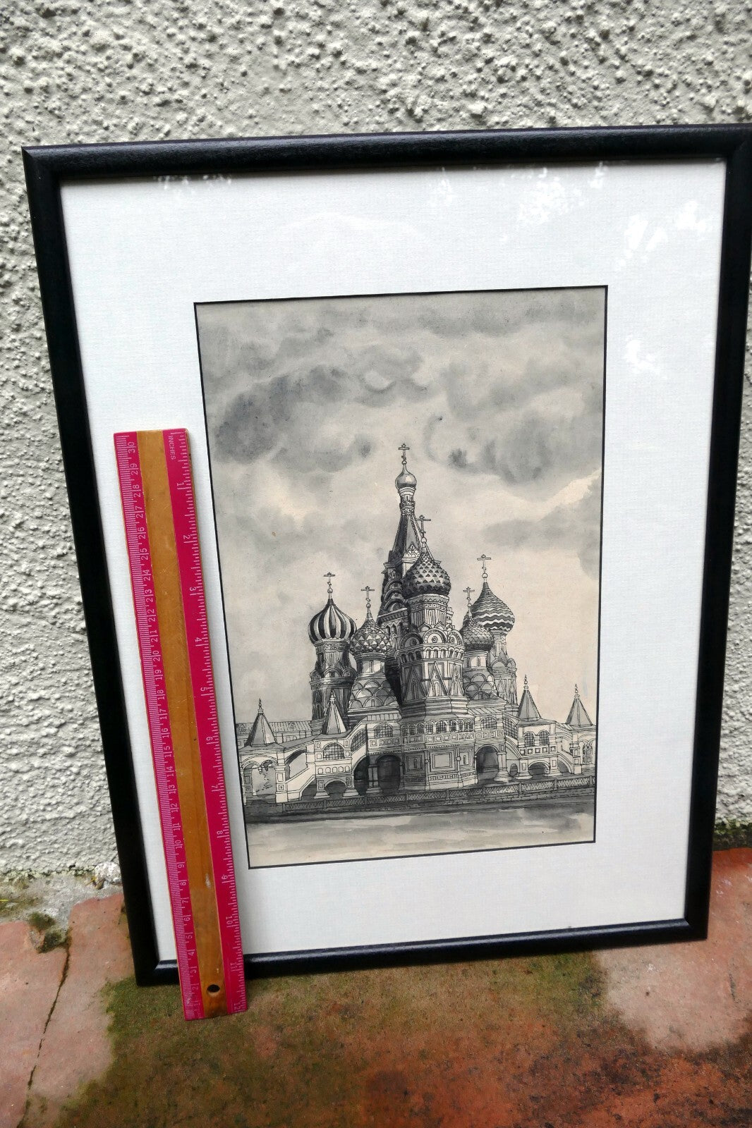 1996 St. Basil's Cathedral Ink Signed Numbered Moscow Russia Art Muchina M. B.