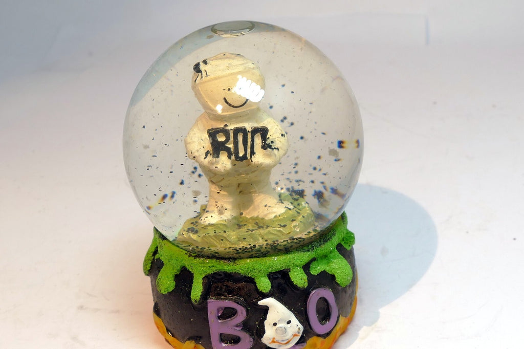 Halloween Snow Water Globe  Ball 2" "BOO" White Ghost