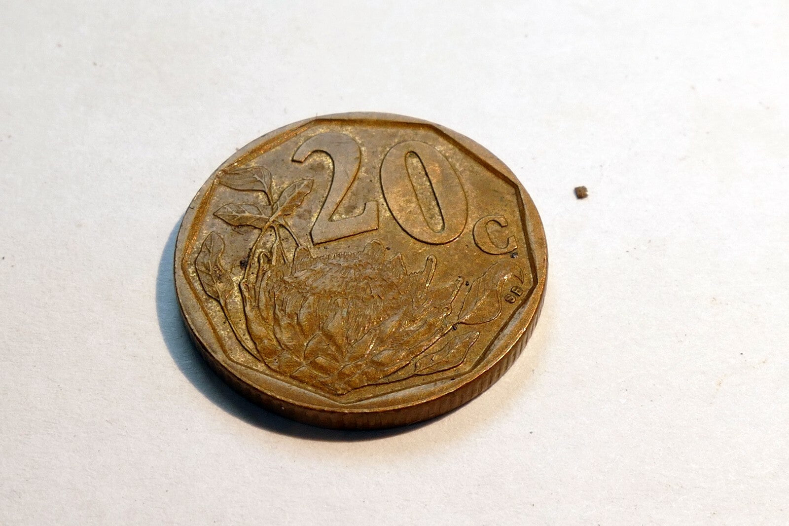 South Africa 20 Cents Tswana Legend - AFERIKA BORWA Coin 1996