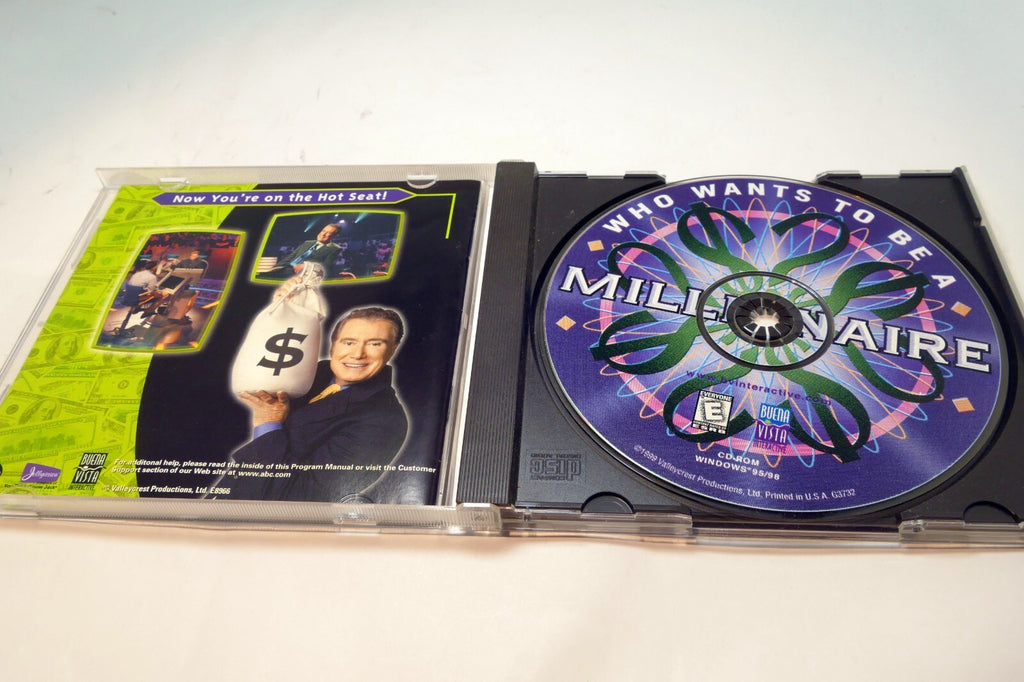 Who wants to be a millionaire cd rom pc interactive regis windows 95 98