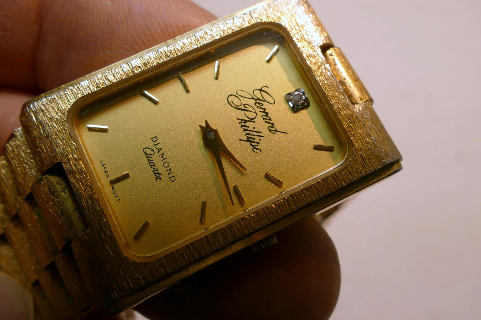 Gerrard Phillipe Diamond Quartz 18K plated Gold Tone Watch