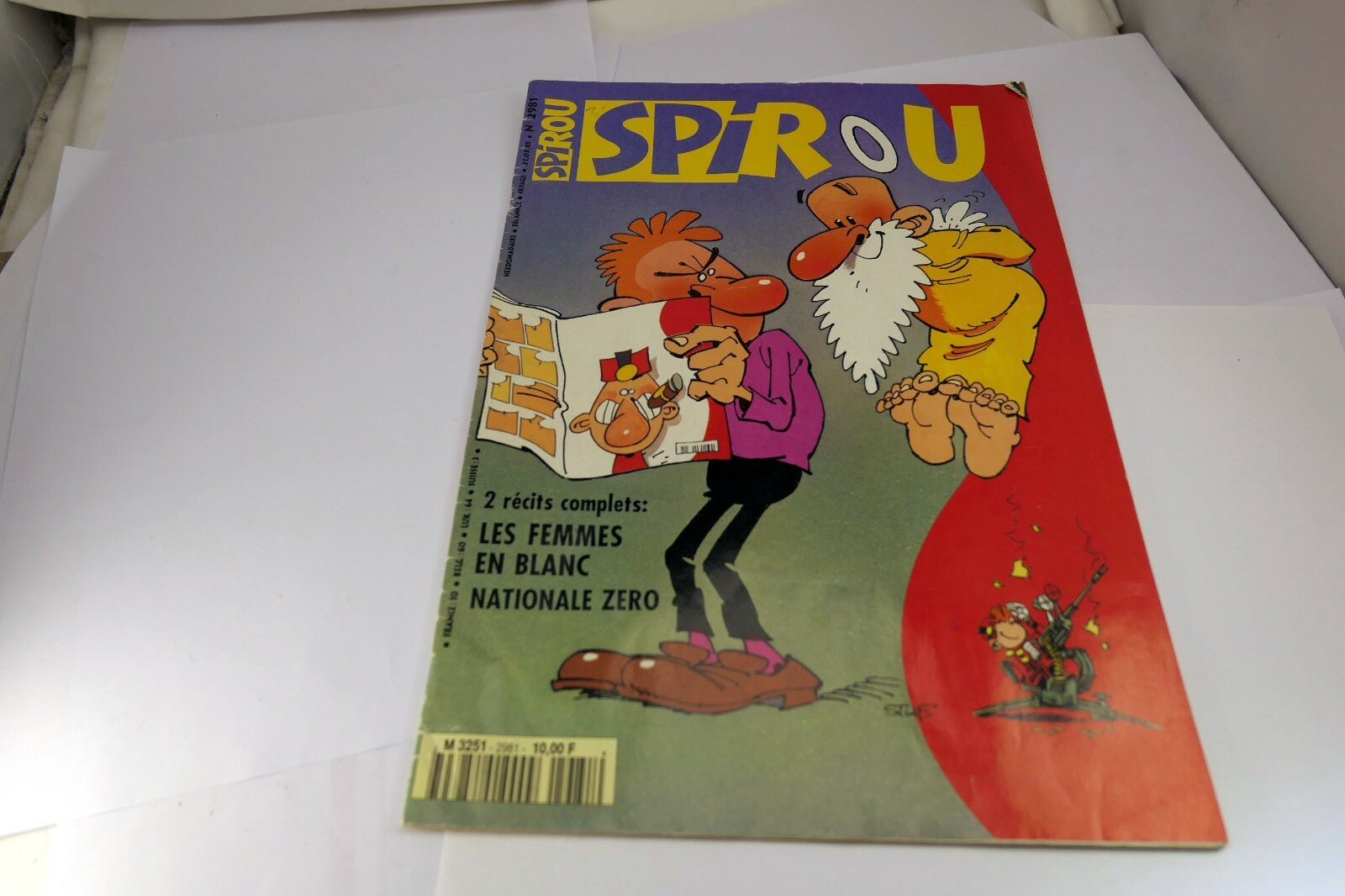 Spirou nº 2981 de 1995 tbe Les Femmes En Blanc Nationale Zero Comics French