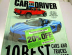 Car and driver january 2020 magazine 10 best vehicles of the year jeep corvette