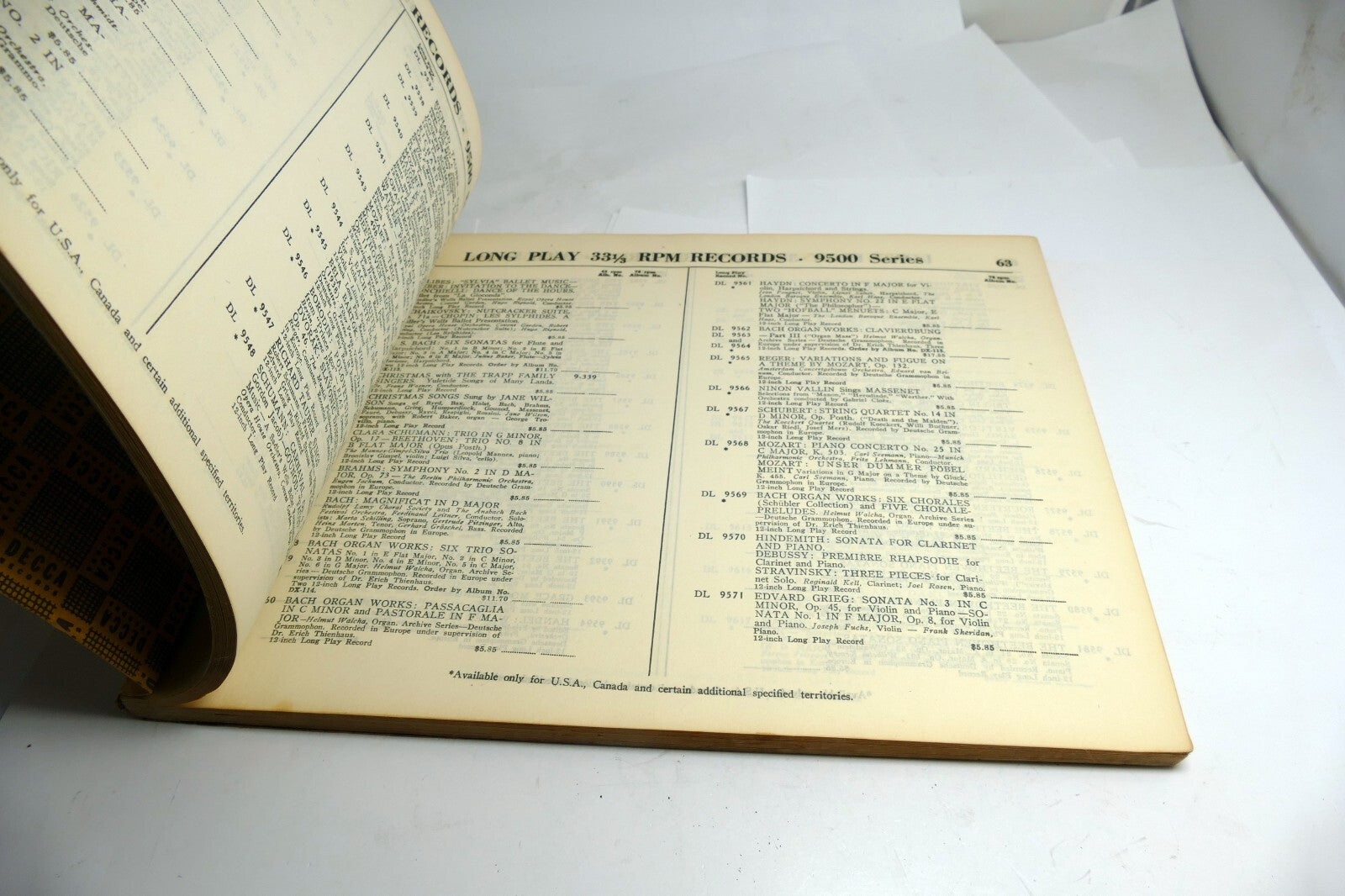 Decca Records Catalog Reference Guide January 1953 LP 45 78 33 1/3 RPM Vol 2