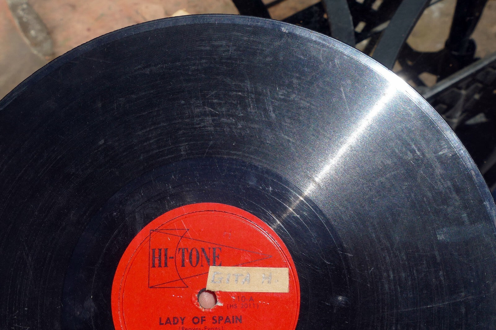 Jeffrey Clay 78rpm Single 10" Hi-Tone Records lade Spain I love you 1949