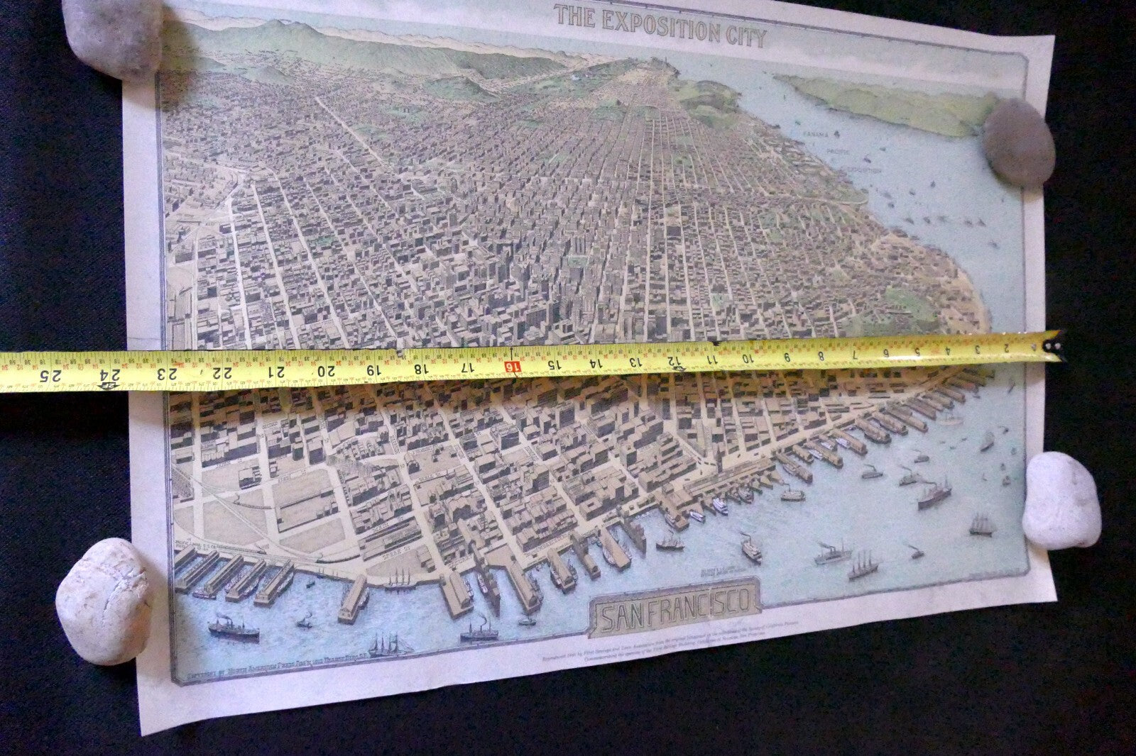 The Exposition City San Francisco 1912 Map Art Print Press Reprint 1970 16X23"