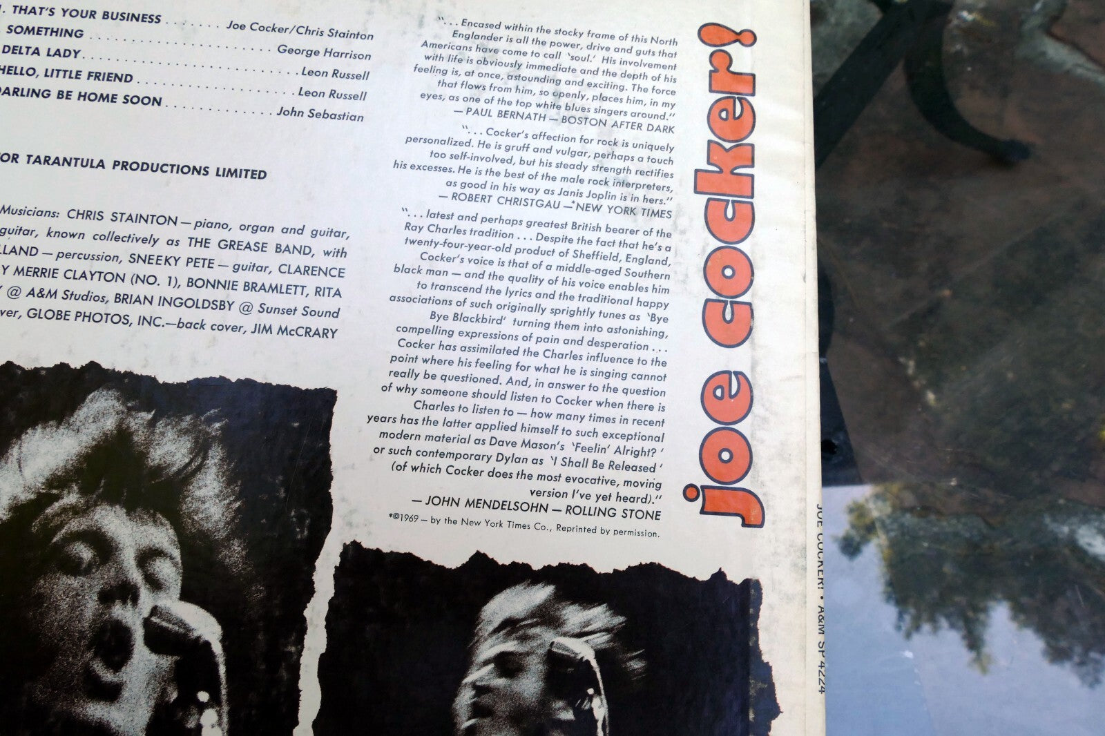 Joe Cocker Self Titled Record 33 RPM LP SP 4224 A&M 1969 VG