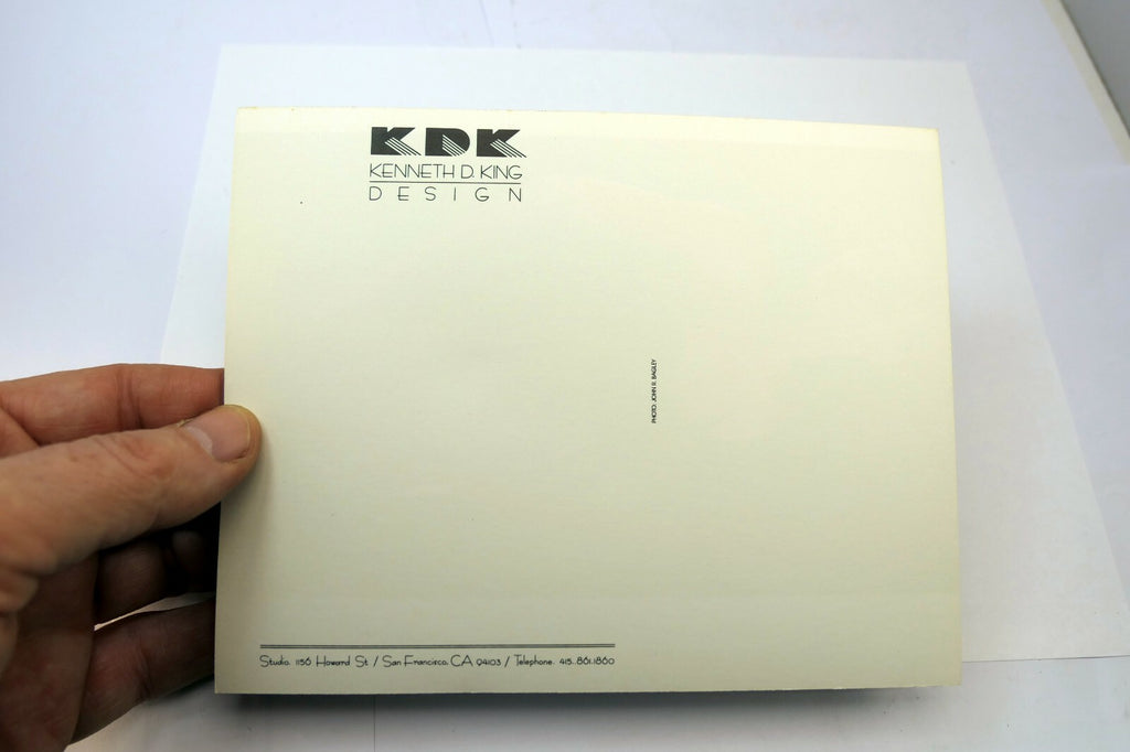 KDK Kenneth King Design Studio 1156 Postcard Howard Street San Francisco 1980's