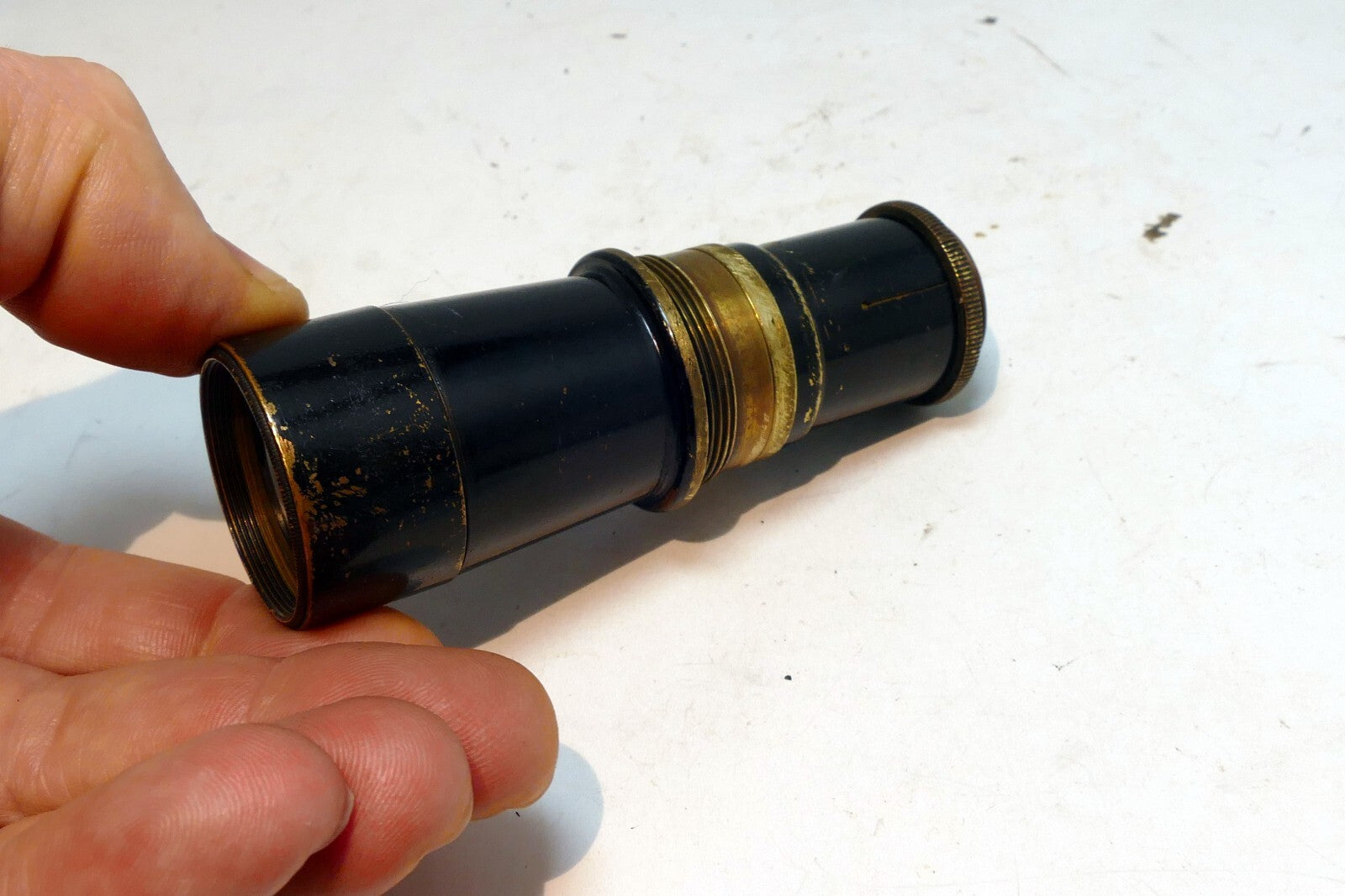 Antique Telescope Brass Nautical Spyglass 19th century compact