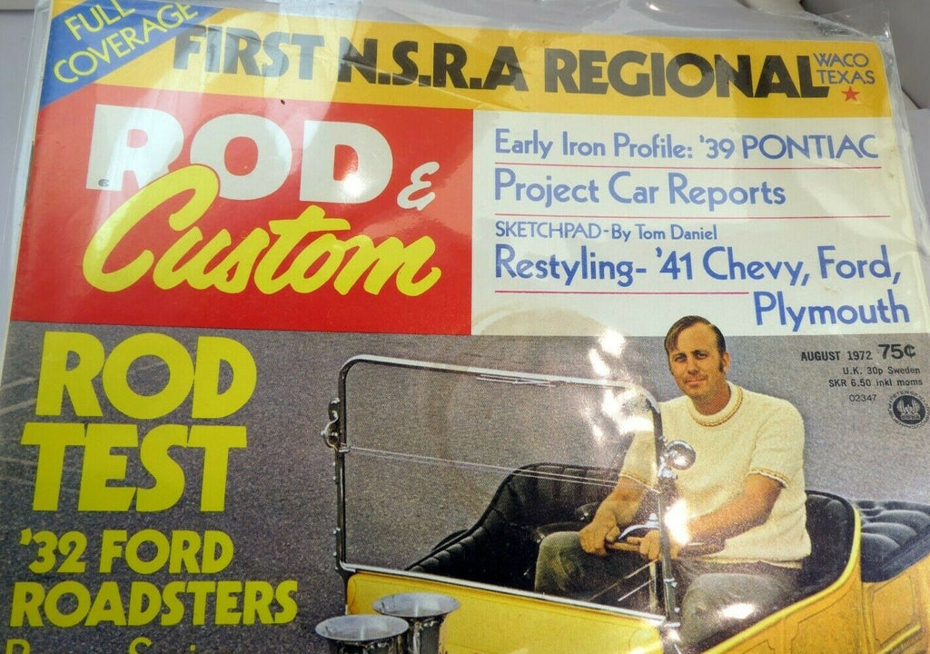 Rod & custom august 1972 magazine first nsra regional '32 ford roadster