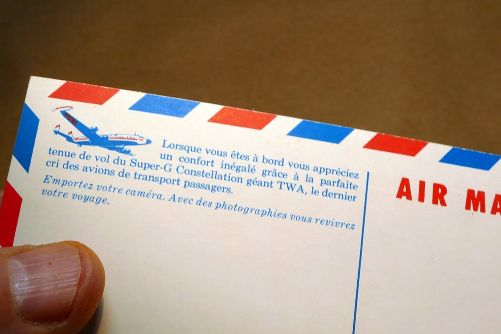 Lockheed Super G Constellation TWA Airlines ADD Postcard unposted