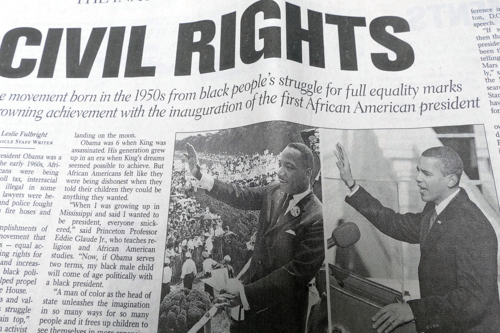 Jan 21st 2009 San Francisco Chronicle OBAMA Inauguration