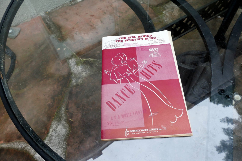 The Girl Behind Venetian blind Fox Trot Sheet Music 1939 orchestra Hathaway