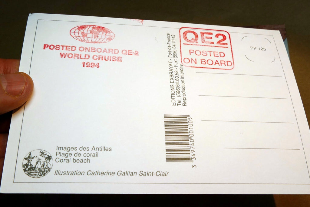 Postcard St Martin  Islands lot of 2 vintage 1990's Caribbean sea